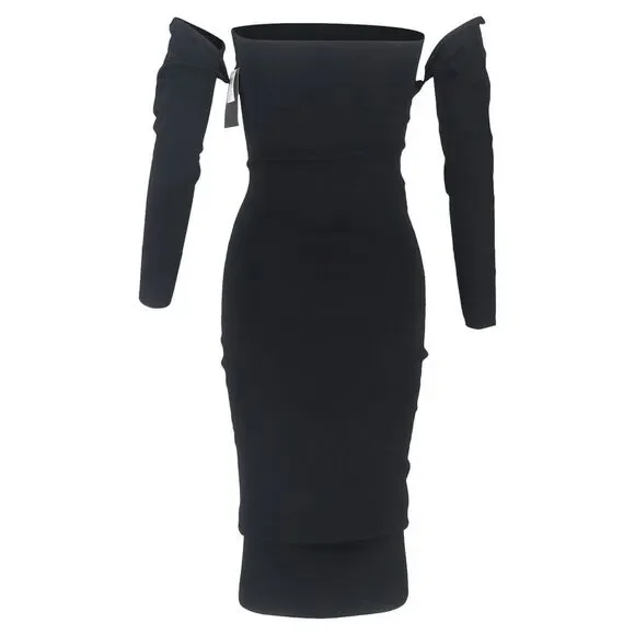 cameron blake off the shoulder dress Cameron Blake CB141 Off the Shoulder Long Gown with Rhinestone Detail –  Gigi's Closette Ltd